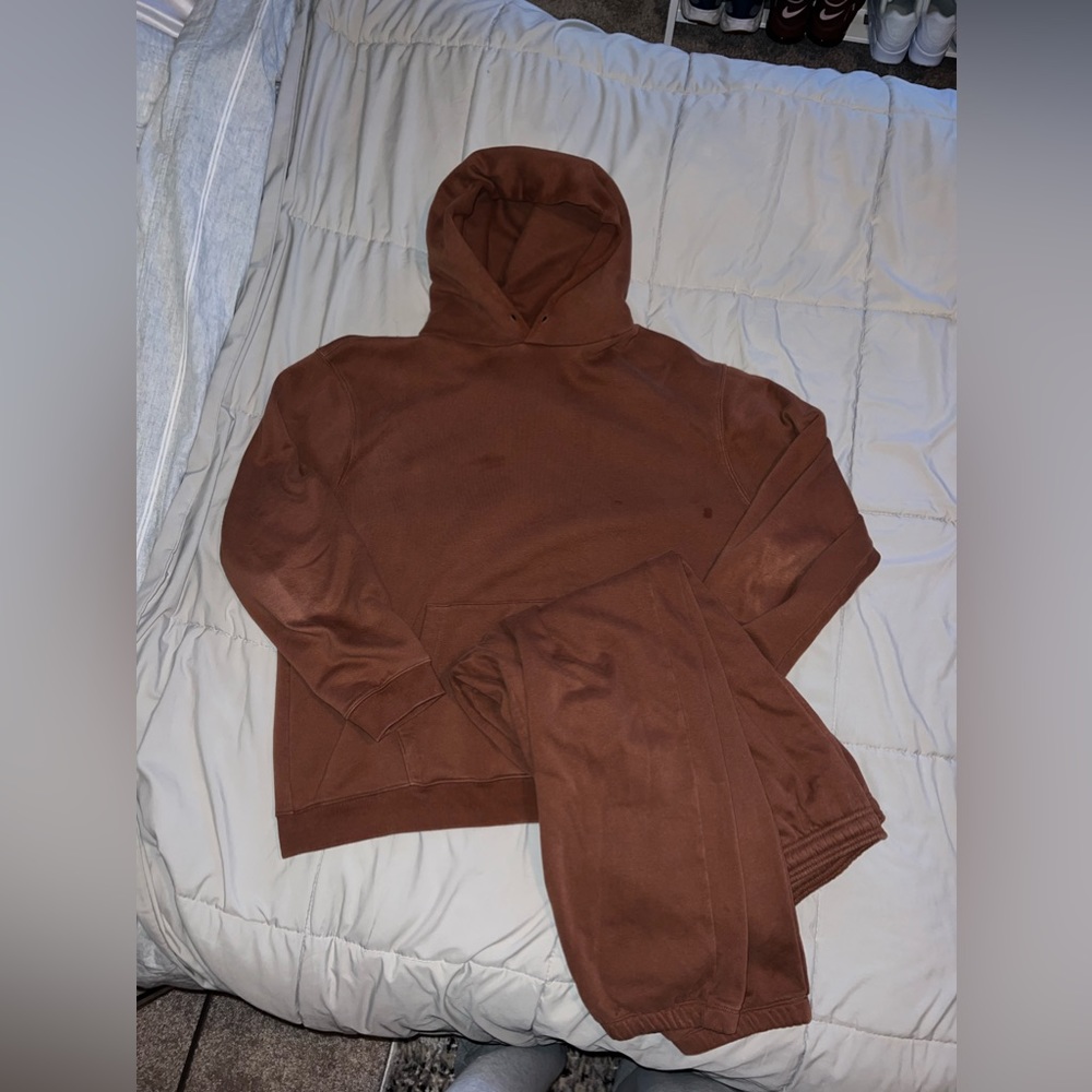 BAGGY RELAXED FIT: Gap Sweatsuit (Hoodie and Pants) Brown